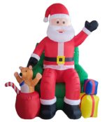 Figura Inflable Navideña Papa Noel Con Regalos 2.30 Metros