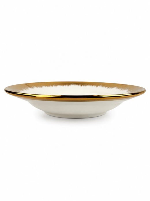 Plato Semi Hondo Borde Dorado 400Ml