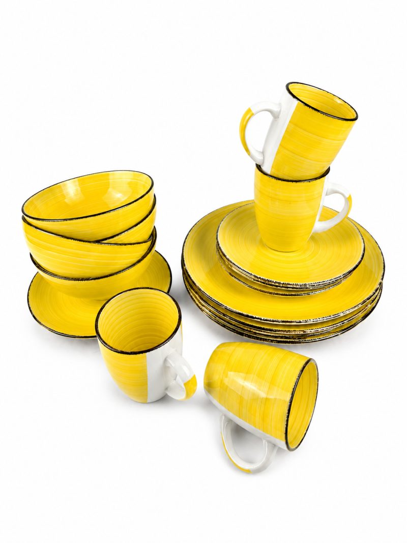 Vajilla X16Pcs Color Amarillo