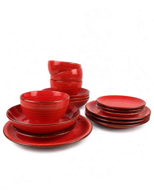 Vajilla X16 Pcs Color Roja