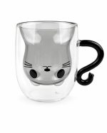 Vaso Doble Fondo Negro Forma De Gato 320 Ml — imagen 2