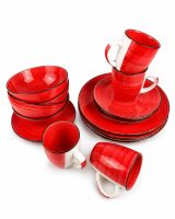 Vajilla De 16 Pcs 4 Puestos Color (Rojo) Pl