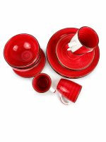 Vajilla De 16 Pcs 4 Puestos Color (Rojo) Pl — imagen 2